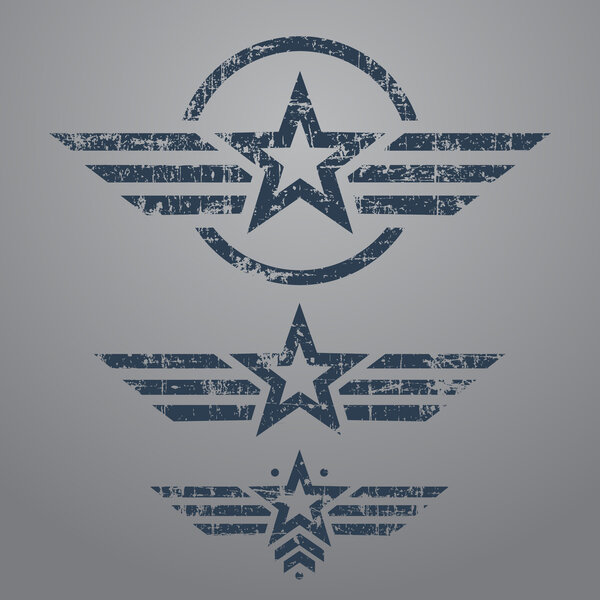 Military style emblem set