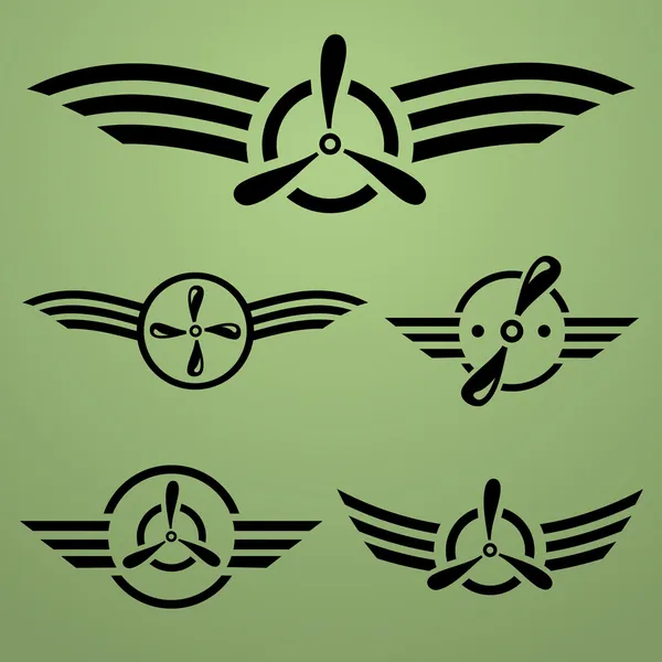 Luchtmacht embleem set — Stockvector