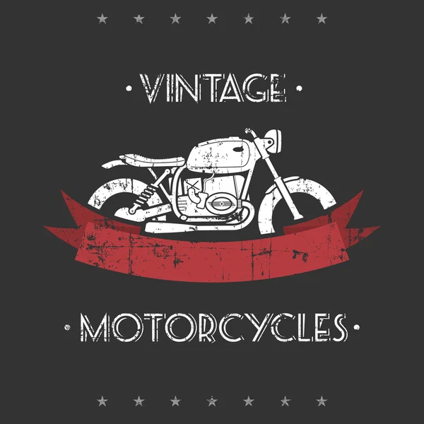 Retro-Motorrad — Stockvektor