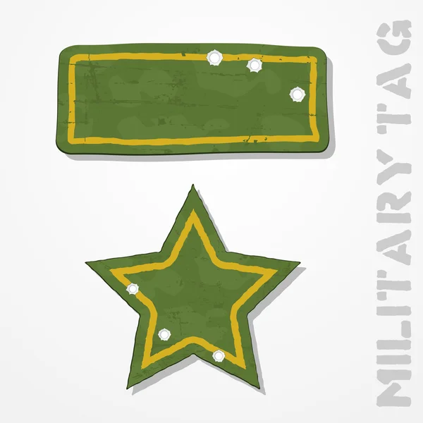 Military tags — Stock Vector