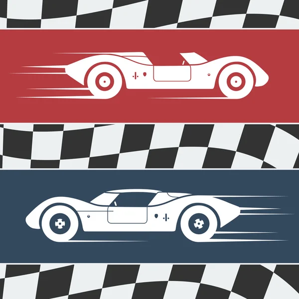 Dos coches de carreras — Vector de stock