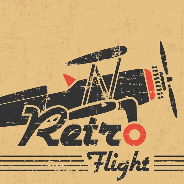 Aereo vintage — Vettoriale Stock