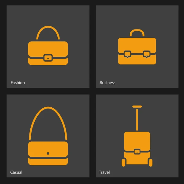 Set de iconos de bolsa — Archivo Imágenes Vectoriales