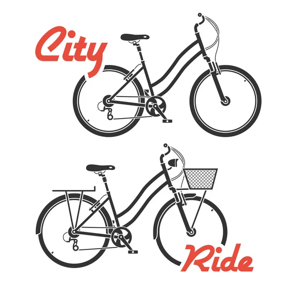 City bicycles — Stock Vector