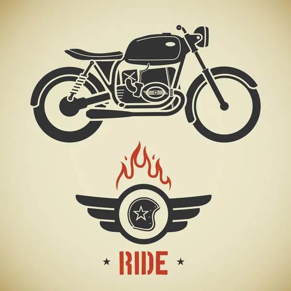 Retro motorcycle — Stock Vector