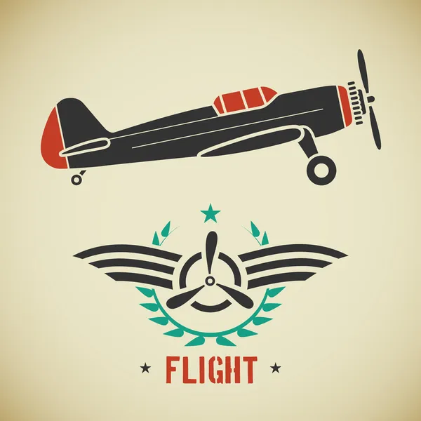 Vintage plane — Stock Vector