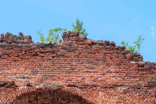 Fragment Der Alten Mauer Von Kirkha Der Gemeinde Jakkim Aus — Stockfoto