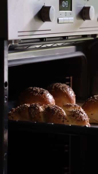 Bakken in de Oven-proces — Stockvideo