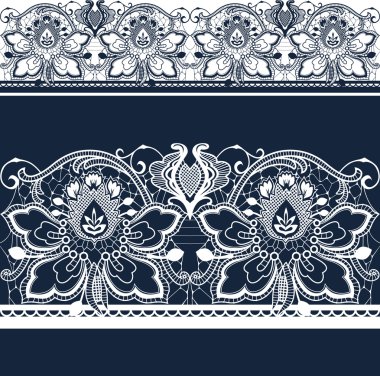 siyah ve beyaz sorunsuz dantel