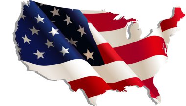 Amerika Birleşik Devletleri. bayrak harita