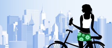 Bisiklete biniyorum..