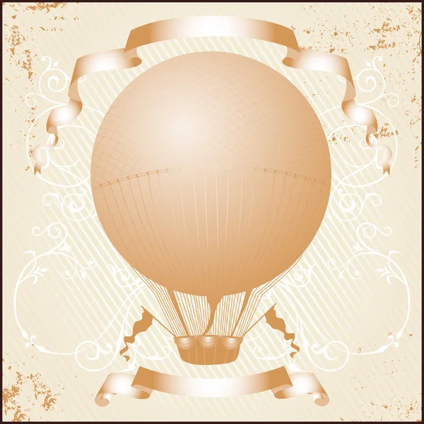 Retro-Heißluftballon. — Stockvektor