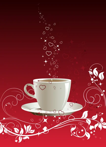 Tasse de café sur — Image vectorielle