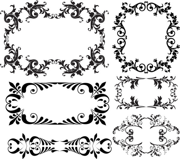Abstract design elements frame