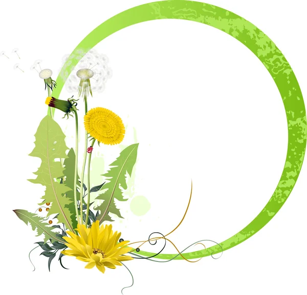 Background with dandelion. — Stock Vector
