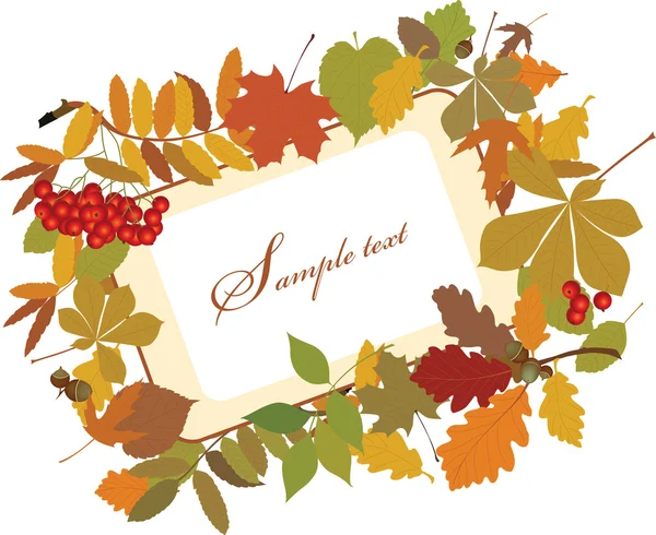 Autumn floral background. — Stock Vector