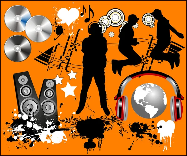 Music design elements — Stock Vector