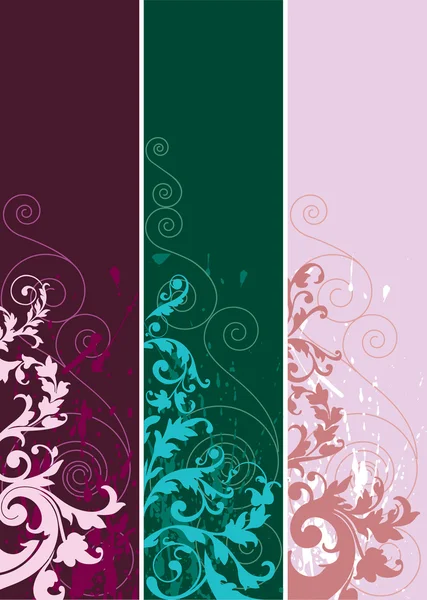 Conjunto de ornamentos abstractos en diferentes colores . — Archivo Imágenes Vectoriales