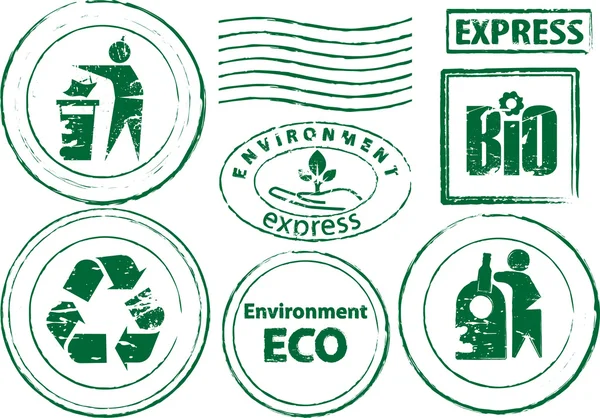 Eco Rubberstempel — Stockvector