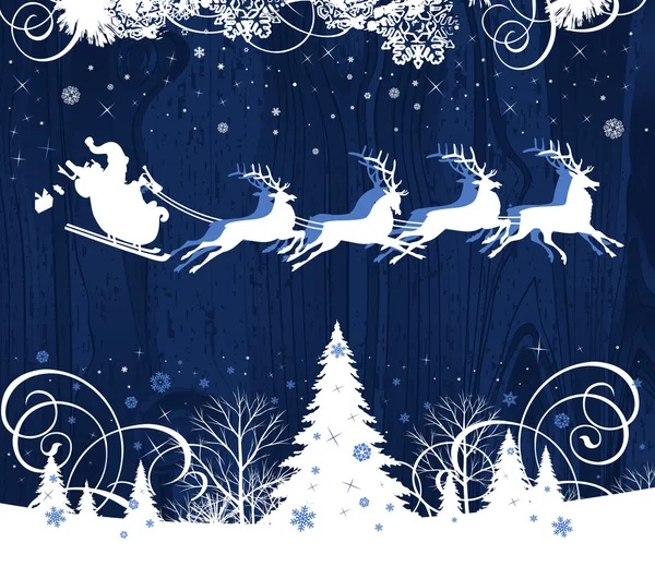 Santa's sleigh — Stock Vector