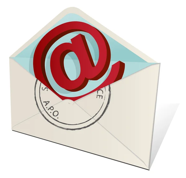 Адреса електронної пошти лист . — стоковий вектор