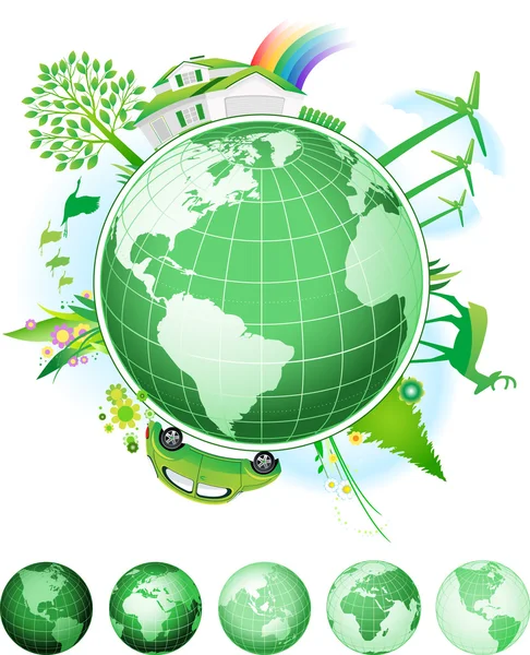 Global Conservation Concept. — Stock Vector