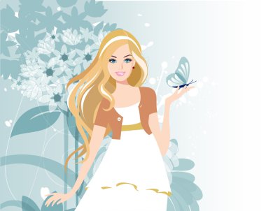 Çiçekli güzel kadın..