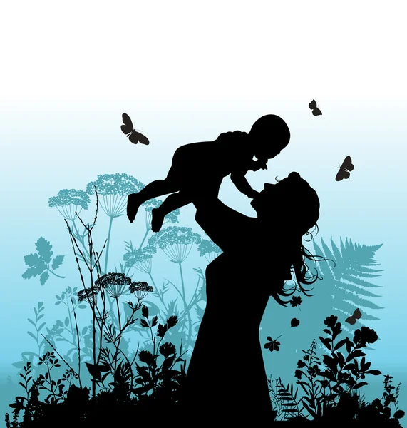 Famille, Mather et bébé . — Image vectorielle
