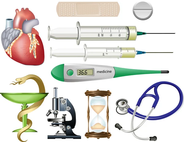 Ícones e símbolos médicos —  Vetores de Stock