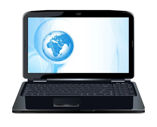 Geopende laptop — Stockvector
