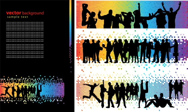 Persone sfondo astratto — Vettoriale Stock