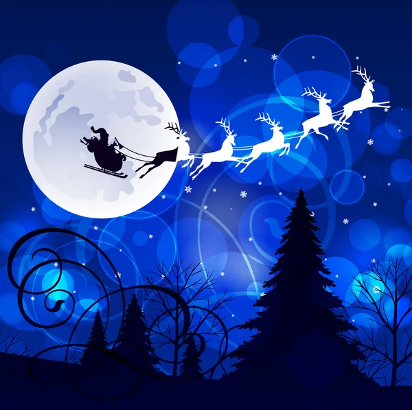 Santa's sleigh — Stock Vector