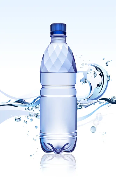 Butelka wody. — Wektor stockowy