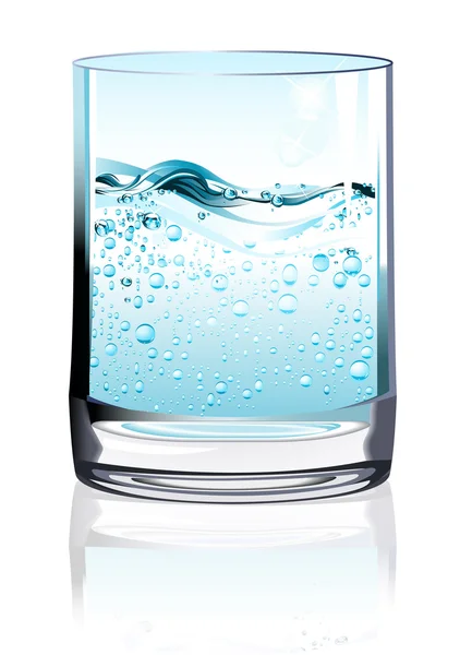 Glas water. — Stockvector