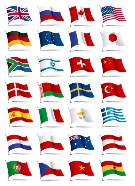 Serie di bandiere . — Vettoriale Stock