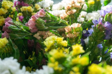 Bouquet of dried flowers, closeup view