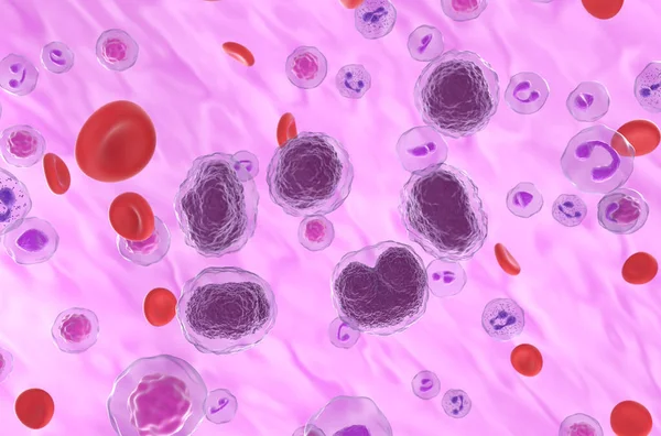 Non Hodgkin Lymphoma Nhl Cells Blood Flow Isometric View Illustration — Stock fotografie