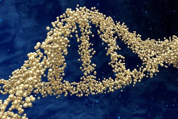 Нуклеотиды Золота Молекуле Днк Человеческий Геном Цепочка Двойной Спирали Фоном — стоковое фото