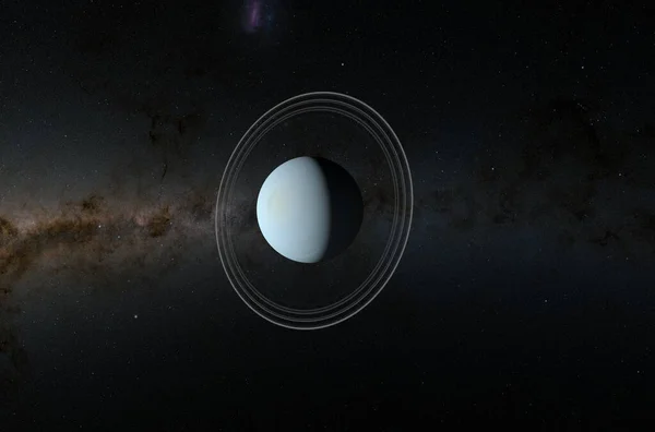 Uranus Planet Solar System Illustration Closeup View — Zdjęcie stockowe