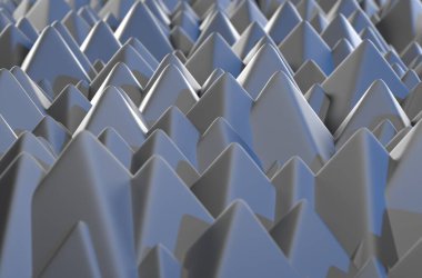 Solar cell panel surface (SEM style) - 3d illustration closeup view