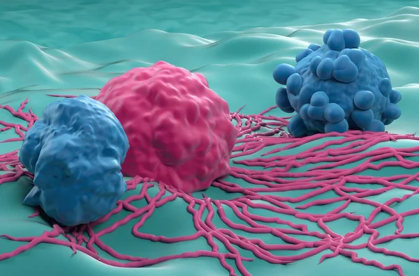 Раковые Клетки Щитовидной Железы Вид Крупным Планом Иллюстрация — стоковое фото