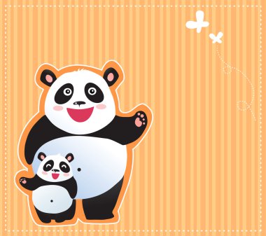 sevimli panda aile