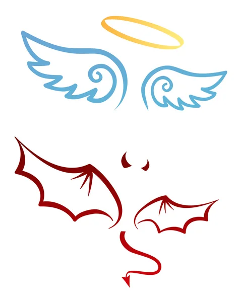 ᐈ Tattoo Devil And Angel Stock Cliparts Royalty Free Angel And Devil Images Download On Depositphotos