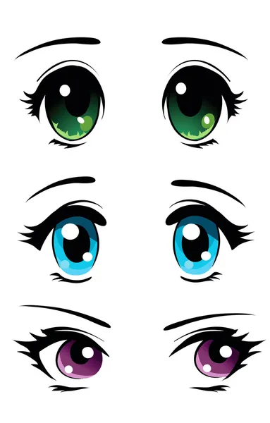 Anime gestylte Augen Stockvektor