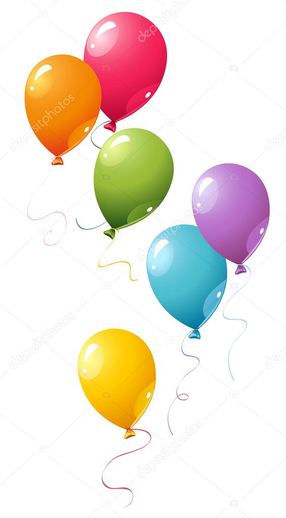 Set of colorful balloons