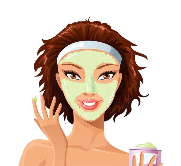 Máscara facial — Vector de stock