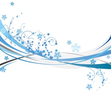 karlı mavi arka plan