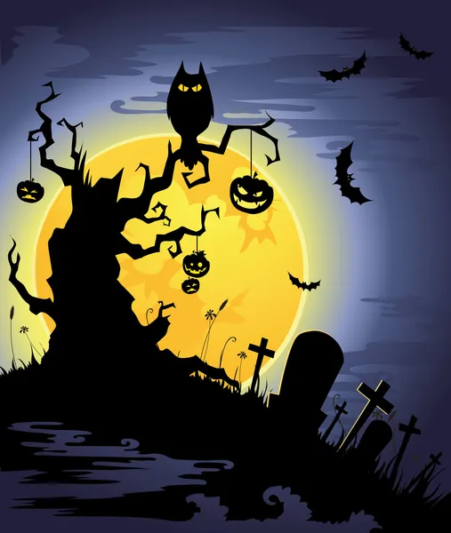 Fond d'Halloween dans l'ombre violette — Image vectorielle