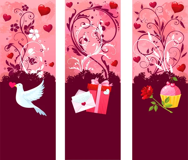 Valentinstag-Banner — Stockvektor