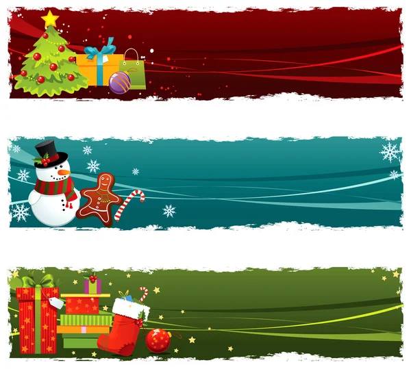 Banderas de Navidad — Vector de stock